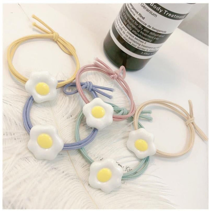Wholesale Poached Egg Resin Plastic Hair Scrunchies JDC-HS-QiuC002 Hair Scrunchies 秋澈 Wholesale Jewelry JoyasDeChina Joyas De China