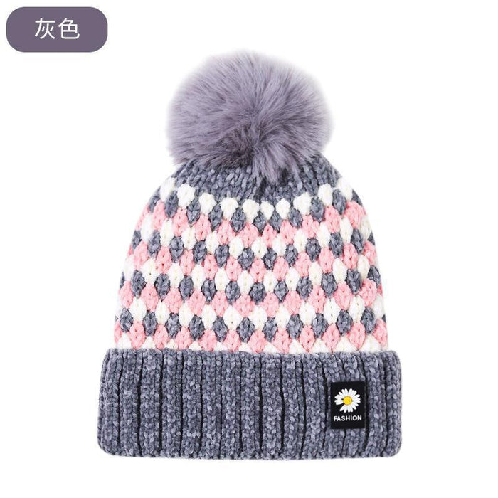 Wholesale polar winter wool ball knitted hat JDC-FH-GSXR042 Fashionhat 新锐 Pink thickening One size fits all Wholesale Jewelry JoyasDeChina Joyas De China