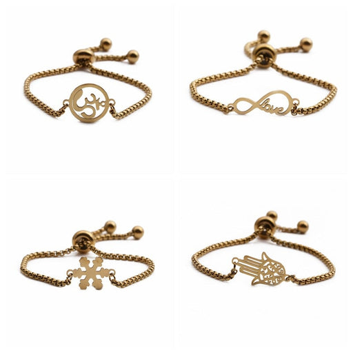 Wholesale polished snowflake palm stainless steel bracelet JDC-BT-ChanX004 Bracelet 昌鑫 Wholesale Jewelry JoyasDeChina Joyas De China