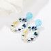 Bulk Jewelry Wholesale polka-dot acrylic small yellow circle earrings JDC-ES-YN040 Wholesale factory from China YIWU China
