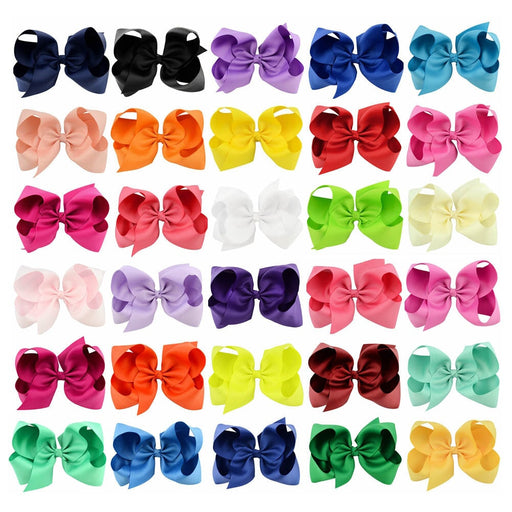 Wholesale polyester 6 inch 30 color children's bow hair clips JDC-HC-XE006 Hair Clips JoyasDeChina Wholesale Jewelry JoyasDeChina Joyas De China