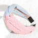 Wholesale polyester cotton new wave point cross headband JDC-HD-K077 Headband 蒲钻 blue pink Wholesale Jewelry JoyasDeChina Joyas De China