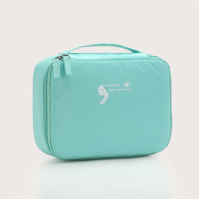 Wholesale Polyester Memory Spun Cosmetic Bag JDC-CB-GeiN024 Cosmetic bag 格纳 green Wholesale Jewelry JoyasDeChina Joyas De China