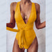Wholesale Polyester One Piece Bikini Swimwear JDC-SW-RongY002 Swimwear 荣耀 yellow MOQ2 S Wholesale Jewelry JoyasDeChina Joyas De China