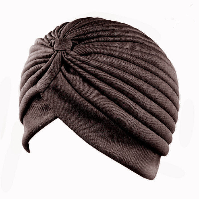 Wholesale polyester turban hat JDC-FH-GSYH015 Fashionhat JoyasDeChina Deep coffee one size Wholesale Jewelry JoyasDeChina Joyas De China