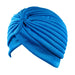 Wholesale polyester turban hat JDC-FH-GSYH015 Fashionhat JoyasDeChina Lake Blue one size Wholesale Jewelry JoyasDeChina Joyas De China