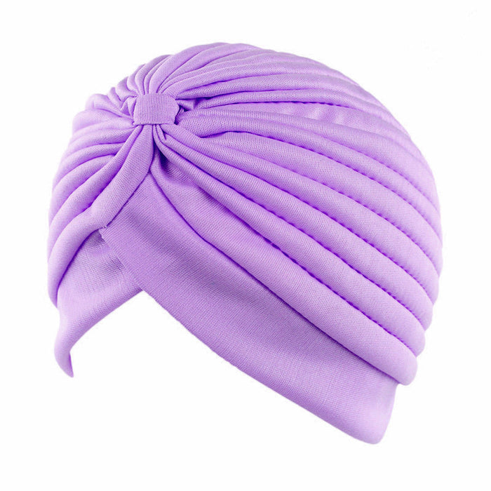 Wholesale polyester turban hat JDC-FH-GSYH015 Fashionhat JoyasDeChina light purple one size Wholesale Jewelry JoyasDeChina Joyas De China