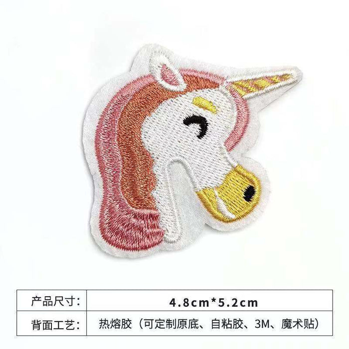 Wholesale pony and bird animal felt cloth embroidery JDC-ER-XF009 Embroidery JoyasDeChina Wholesale Jewelry JoyasDeChina Joyas De China