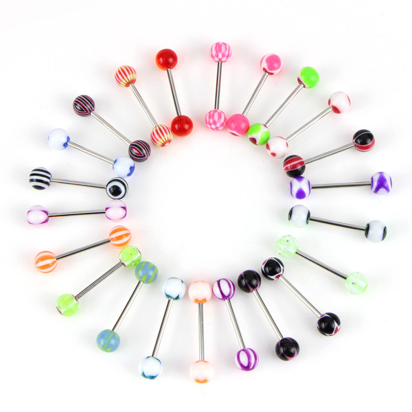 Wholesale popular acrylic tongue nail set JDC-TS-LX004 Piercings JoyasDeChina Wholesale Jewelry JoyasDeChina Joyas De China