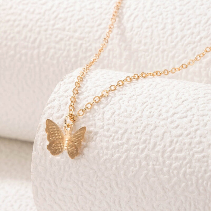 Wholesale popular elements key lock Butterfly Rose letter necklace mother's Day JDC-NE-C241 necklaces 陌茗 Wholesale Jewelry JoyasDeChina Joyas De China