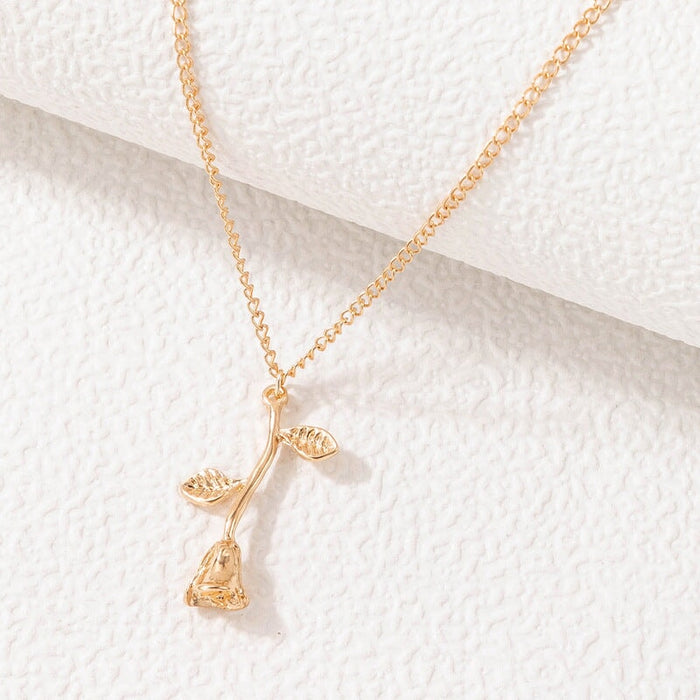 Wholesale popular elements key lock Butterfly Rose letter necklace mother's Day JDC-NE-C241 necklaces 陌茗 Wholesale Jewelry JoyasDeChina Joyas De China