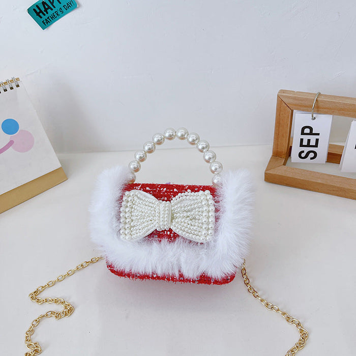 Wholesale Princess bow lovely pearl Shoulder Bag JDC-SD-YP073 Shoulder Bags 一音 red Wholesale Jewelry JoyasDeChina Joyas De China