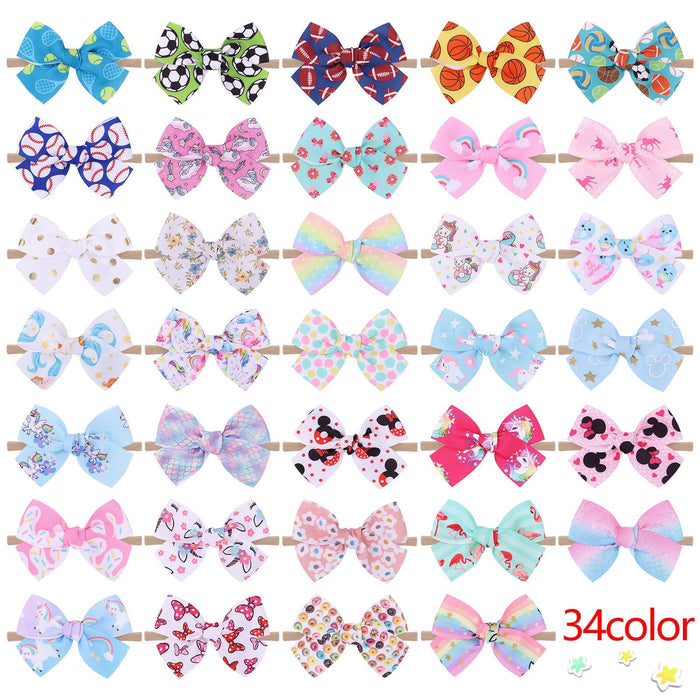 Wholesale printed bow nylon hair band (F)JDC-HD-YL008 Headband 雅伦 34pcs Wholesale Jewelry JoyasDeChina Joyas De China