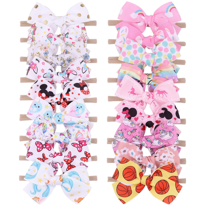 Wholesale printed bow nylon hair band (F)JDC-HD-YL008 Headband 雅伦 Wholesale Jewelry JoyasDeChina Joyas De China