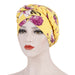 Wholesale printed brushed milk silk turban hat JDC-FH-QD005 Fashionhat 群德 yellow Wholesale Jewelry JoyasDeChina Joyas De China