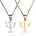 Wholesale Psychology PSI Symbol Stainless Steel Plating Necklace JDC-NE-RXSFL010 Necklaces 尚芙乐 Wholesale Jewelry JoyasDeChina Joyas De China
