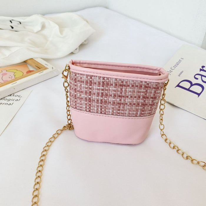 Wholesale PU chain messenger bag JDC-SD-KR054 Shoulder Bags 坤然 pink Wholesale Jewelry JoyasDeChina Joyas De China
