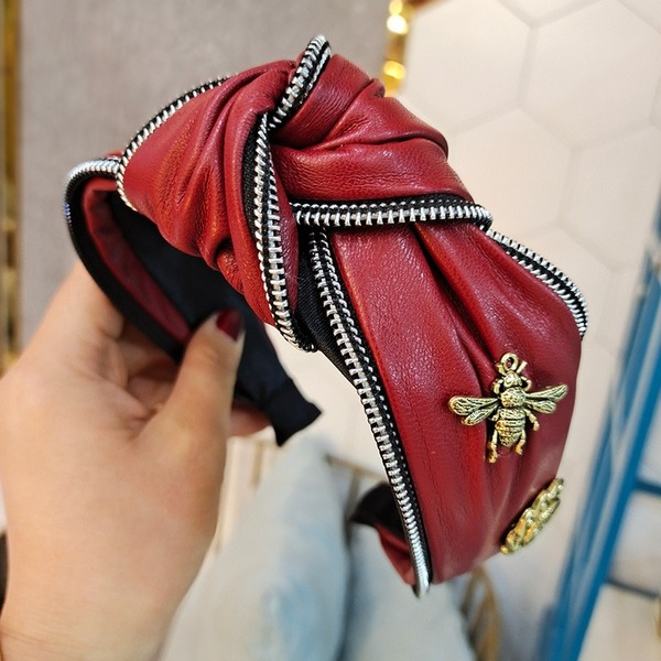 Wholesale PU leather bee headband JDC-HD-O107 Headband JoyasDeChina Wholesale Jewelry JoyasDeChina Joyas De China