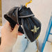 Wholesale PU leather bee headband JDC-HD-O107 Headband JoyasDeChina Black zipper alloy leather hair hoop Wholesale Jewelry JoyasDeChina Joyas De China