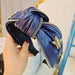 Wholesale PU leather bee headband JDC-HD-O107 Headband JoyasDeChina Navy zipper alloy leather hair hoop Wholesale Jewelry JoyasDeChina Joyas De China