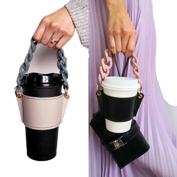 Wholesale PU Leather Coffee Cup Detachable Chain Cup Holder JDC-CUP-YouZ001 Cup Holder 悠智 Wholesale Jewelry JoyasDeChina Joyas De China