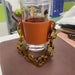 Wholesale PU Leather Coffee Cup Detachable Chain Cup Holder JDC-CUP-YouZ001 Cup Holder 悠智 Orange amber chain Wholesale Jewelry JoyasDeChina Joyas De China