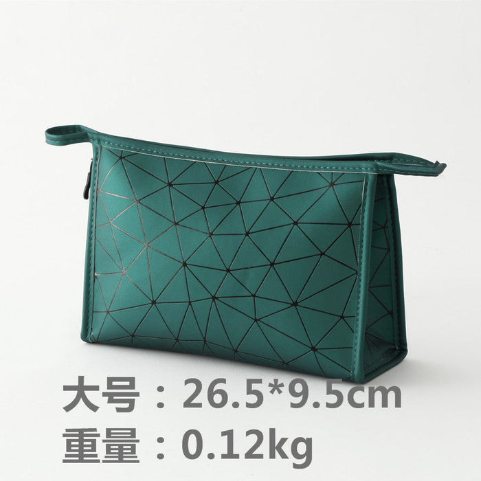 Wholesale Pu rhombus storage cosmetic bag JDC-CB-GeiN022 Cosmetic bag 格纳 green Wholesale Jewelry JoyasDeChina Joyas De China