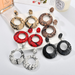 Bulk Jewelry Wholesale Pu Round Earrings JDC-ES-bq003 Wholesale factory from China YIWU China