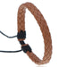 Wholesale pull adjustment leather braided bracelet JDC-BT-PK001 Bracelet 庞克 Light brown Wholesale Jewelry JoyasDeChina Joyas De China