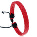 Wholesale pull adjustment leather braided bracelet JDC-BT-PK001 Bracelet 庞克 Red Wholesale Jewelry JoyasDeChina Joyas De China