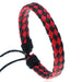 Wholesale pull adjustment leather braided bracelet JDC-BT-PK001 Bracelet 庞克 Red and black Wholesale Jewelry JoyasDeChina Joyas De China