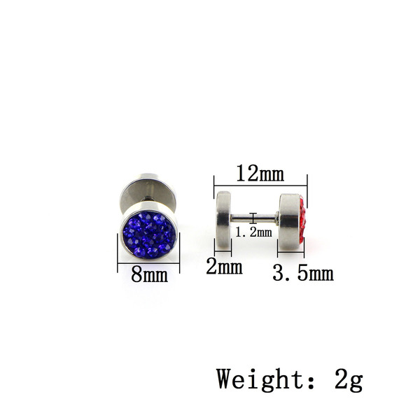 Wholesale punk full drill Disc Earrings JDC-ES-LX009 Piercings JoyasDeChina Wholesale Jewelry JoyasDeChina Joyas De China