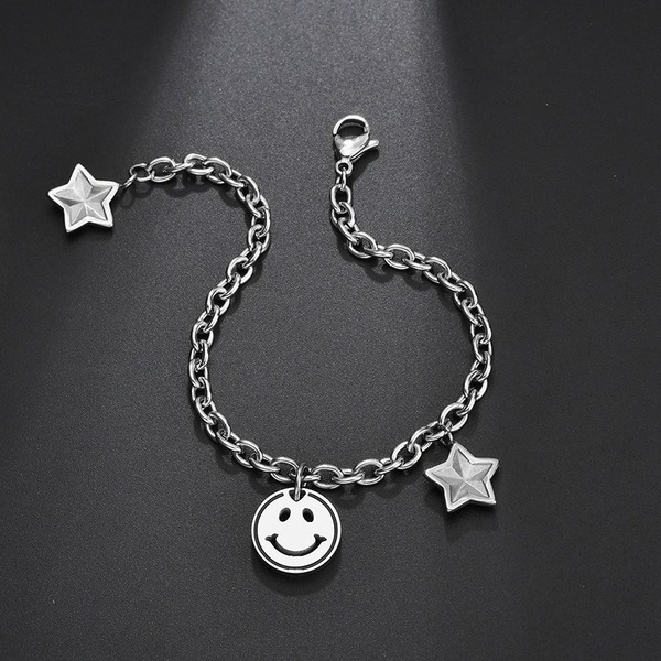 Bulk Jewelry Wholesale punk smile Star stainless steel bracelet  JDC-ST-L004 Wholesale factory from China YIWU China