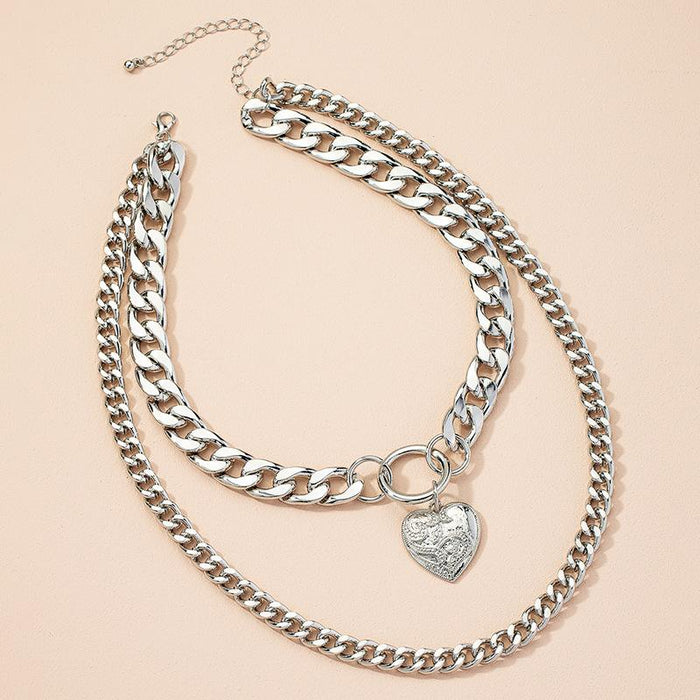 Bulk Jewelry Wholesale punk style love necklace JDC-NE-AYN034 Wholesale factory from China YIWU China