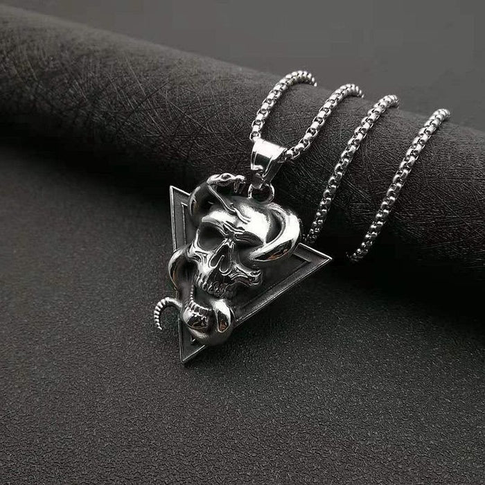 Wholesale Punk Style Polished Skull Stainless Steel Necklaces JDC-NE-FY028 Necklaces 福友 Wholesale Jewelry JoyasDeChina Joyas De China