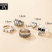 Wholesale punk style Skull Ring 5-piece set JDC-RS-C257 Rings JoyasDeChina Wholesale Jewelry JoyasDeChina Joyas De China