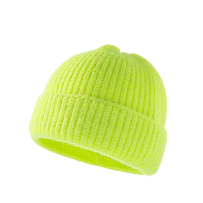 Wholesale pure color Alpaca cashmere children's hat JDC-FH-XB-037 FashionHat 小贝 Fluorescent green Wholesale Jewelry JoyasDeChina Joyas De China