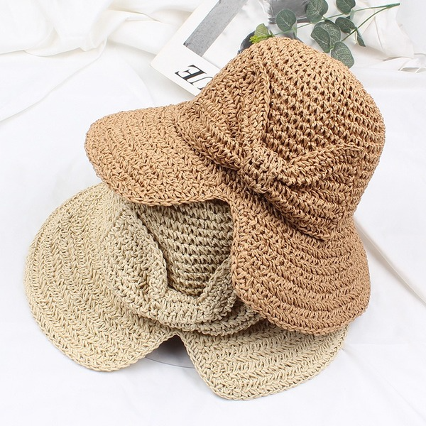 Bulk Jewelry Wholesale pure color papyrus Bow Fashionhat JDC-FH-js004 Wholesale factory from China YIWU China