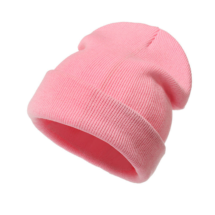 Wholesale pure color wool knitted hat JDC-FH-GSYH078 FashionHat 予画 pink Average code Wholesale Jewelry JoyasDeChina Joyas De China