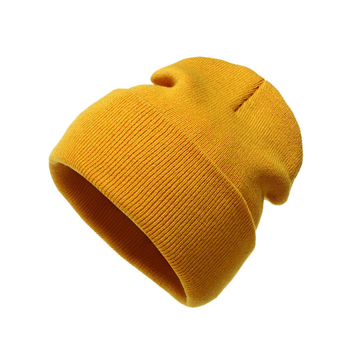 Wholesale pure color wool knitted hat JDC-FH-GSYH078 FashionHat 予画 yellow Average code Wholesale Jewelry JoyasDeChina Joyas De China