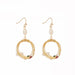 Wholesale pure hand imitation pearl natural stone hoop earrings JDC-ES-GSNM022 Earrings JoyasDeChina NE905 Wholesale Jewelry JoyasDeChina Joyas De China