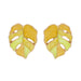 Wholesale purple alloy leaf earrings JDC-ES-RXJJ001 Earrings JoyasDeChina Yellow Wholesale Jewelry JoyasDeChina Joyas De China