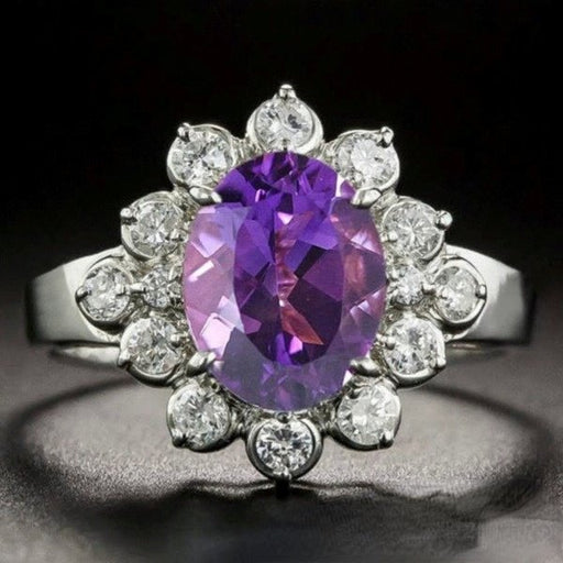 Wholesale Purple Artificial Gemstone Copper Rings JDC-RS-WN-085 Rings 薇妮 Wholesale Jewelry JoyasDeChina Joyas De China
