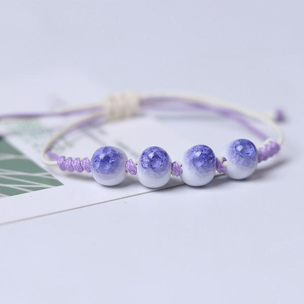 Wholesale purple blue ceramic beaded bracelet JDC-BT-GSYXH017 Bracelet JoyasDeChina Wholesale Jewelry JoyasDeChina Joyas De China