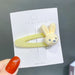 Wholesale purple flocking hairpins (F)JDC-HC-GSHX095 Hair Clips 恒曦 7# yellow rabbit head Wholesale Jewelry JoyasDeChina Joyas De China