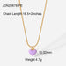 Wholesale Purple Gold Plated Stainless Steel Necklace JDC-NE-JD369 Necklaces 杰鼎 JDN20878-PE Wholesale Jewelry JoyasDeChina Joyas De China
