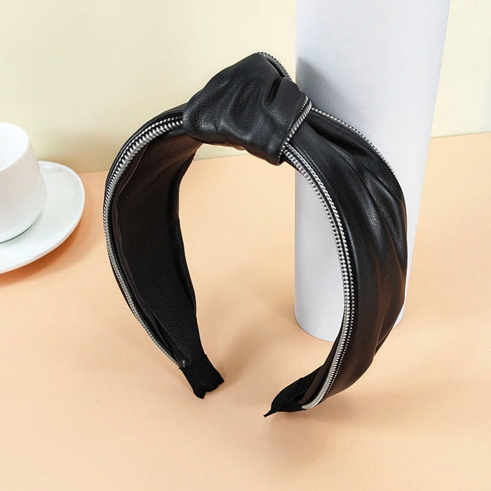 Wholesale purple leather hairband JDC-HD-O369 Headband 潮炫 Black Wholesale Jewelry JoyasDeChina Joyas De China
