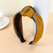Wholesale purple leather hairband JDC-HD-O369 Headband 潮炫 Yellow Wholesale Jewelry JoyasDeChina Joyas De China