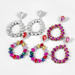 Wholesale purple rhinestone earrings JDC-ES-JL906 Earrings 氿乐 Wholesale Jewelry JoyasDeChina Joyas De China