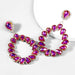 Wholesale purple rhinestone earrings JDC-ES-JL906 Earrings 氿乐 Purple Wholesale Jewelry JoyasDeChina Joyas De China